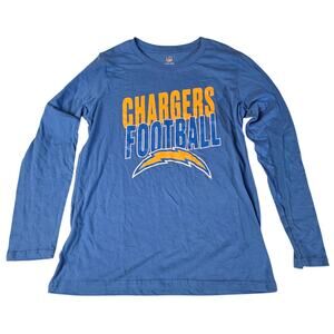 NFL Team Apparel Chargers Football Shirt Youth Large Blue NWT Long Sleeve
